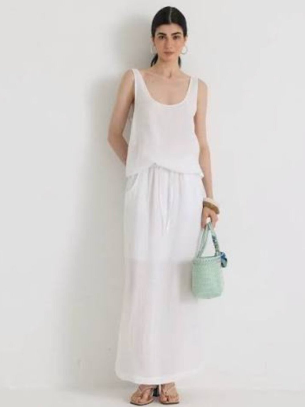 Sheer White Sleeveless Top Frayed Raw Edge Layering Tank Medium